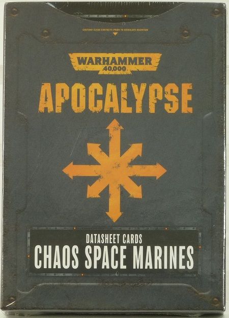 New 43-71-60 Warhammer 40k Apocalypse Datasheet Cards: Chaos Space Marines 