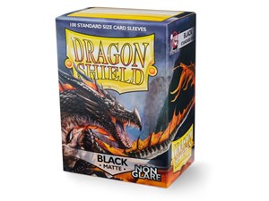 Picture of Standard Matte Black Non Glare 100 Sleeves Dragon Shield