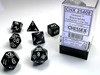 Show details for Chessex Opaque Poly 7 Set Black/White Picture of Chessex Opaque Poly 7 Set Black/White