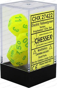 Picture of Chessex Vortex Electric Yellow w/green