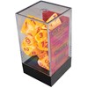 Picture of Chessex Poly 7 Set Festive Sunburst w/red