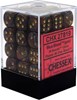 Picture of Chessex Scarab™ 12mm d6 Blue Blood™/gold Dice Block™