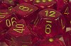 Picture of Chessex Borealis™ 12mm d6 12mm d6  Magenta/gold Dice Block™