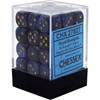Picture of Chessex Scarab™ 12mm d6 Royal Blue/gold Dice Block™