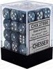 Picture of Chessex Lustrous™ 12mm d6 Slate/white Dice Block™ (36 dice)