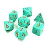 Show details for Poly 7 Set: Heavy Dice Turquoise/Orange Lab Dice Wave 4 Picture of Poly 7 Set: Heavy Dice Turquoise/Orange Lab Dice Wave 4