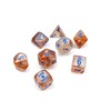 Picture of Poly 7 Set: Borealis Rose Gold/light blue Luminary 7-Die Set Lab Dice
