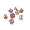 Show details for Poly 7 Set: Borealis Rose Gold/light blue Luminary 7-Die Set Lab Dice Picture of Poly 7 Set: Borealis Rose Gold/light blue Luminary 7-Die Set Lab Dice