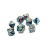 Show details for Poly 7 Set: Lustrous Polyhedral Alpestris/orange 7-Die Set Lab Dice Picture of Poly 7 Set: Lustrous Polyhedral Alpestris/orange 7-Die Set Lab Dice