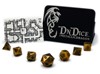 Show details for Brushed Gold Metallic Dragon Dice Set Picture of Brushed Gold Metallic Dragon Dice Set