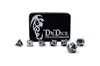Show details for Brushed Silver Metallic Dragon Dice Set Picture of Brushed Silver Metallic Dragon Dice Set
