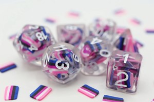 Picture of Gender fluid Flag Resin Dice Set