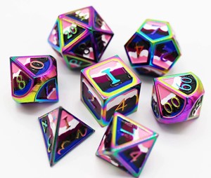 Picture of Pride Flag Metal Dice Set - Gender Fluid