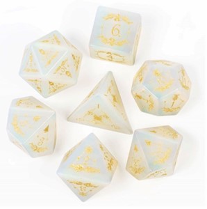 Picture of Christmas Opalite Semi-Precious Gemstone Dice Set