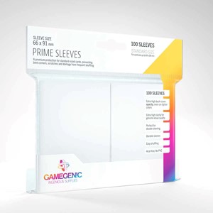 Picture of Gamegenic Prime White backed 66 x 91 mm (100 Sleeves) 