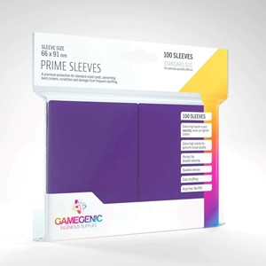 Picture of Gamegenic Prime Purple backed 66 x 91 mm (100 Sleeves) 
