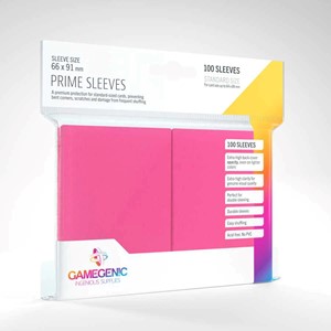 Picture of Gamegenic Prime Pink backed 66 x 91 mm (100 Sleeves) 