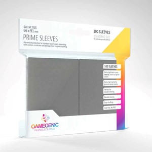 Picture of Gamegenic Prime Gray backed 66 x 91 mm (100 Sleeves) 