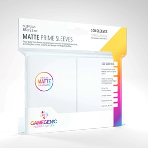 Picture of Gamegenic Matte Prime White backed 66 x 91 mm (100 Sleeves) 