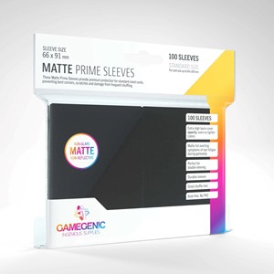 Picture of Gamegenic Matte Prime Black backed 66 x 91 mm (100 Sleeves) 