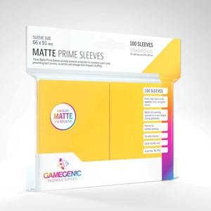 Picture of Gamegenic Matte Prime Yellow backed 66 x 91 mm (100 Sleeves) 