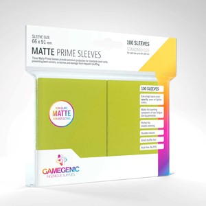 Picture of Gamegenic Matte Prime Lime backed 66 x 91 mm (100 Sleeves) 