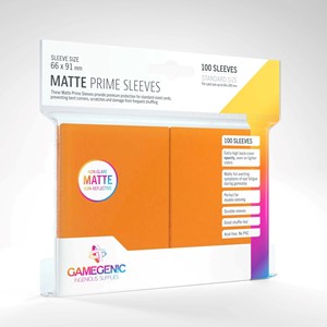 Picture of Gamegenic Matte Prime Orange backed 66 x 91 mm (100 Sleeves) 