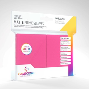 Picture of Gamegenic Matte Prime Pink backed 66 x 91 mm (100 Sleeves) 
