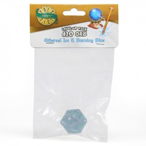 Picture of PolyHero 1d20 Orb - Ethereal Ice with Burning Blue