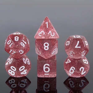 Picture of Pink Glitter Dice Set