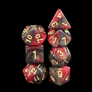 Picture of Aurora Midnight Rose Dice Set