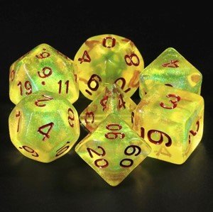 Picture of Aurora Lemon Yellow Dice Set