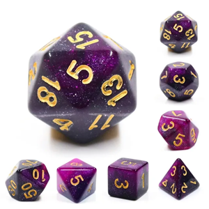 Picture of Purple Galaxy Dice Set