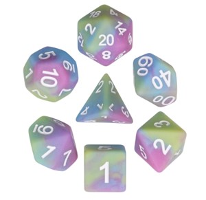 Picture of Rainbow Drip Dice Set