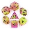 Show details for Purple Green Glow In the Dark Dice Set Picture of Purple Green Glow In the Dark Dice Set