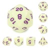 Picture of Eggshell Rose (Purple Font) Dice Set