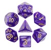 Picture of Pearl Purple Golden Font Dice Set