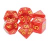 Picture of Pearl Red Goldent Font Dice Set