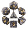 Picture of Pearl Black Golden Font Dice Set