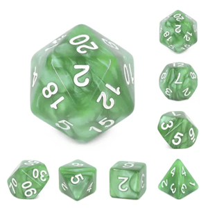 Picture of Pale Green Pearl Dice Set