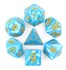 Picture of Light Blue Pearl Dice Set (Yellow Font)