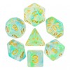 Picture of Green Blue Pearl Swirl Dice Set