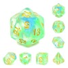 Picture of Pearl Swirl Blue + Green Dice Set