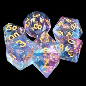 Picture of Sharp Edge Scattered Stars Dice Set