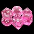 Picture of Transparent Magenta Gem Dice Set