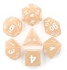 Picture of Transparent Glitter Dice Beige Translucent Dice Set