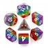 Picture of Rainbow Transparent  Dice Set