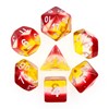 Show details for Red White Yellow Transparent Dice Set - Clamshell Picture of Red White Yellow Transparent Dice Set - Clamshell