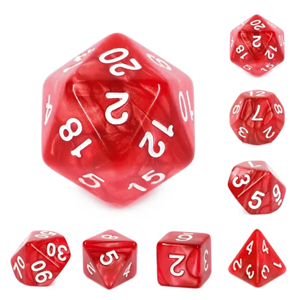 Picture of Red Pearl Dice Set