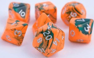 Picture of Jumbo Toxic Orange/Green Dice Set